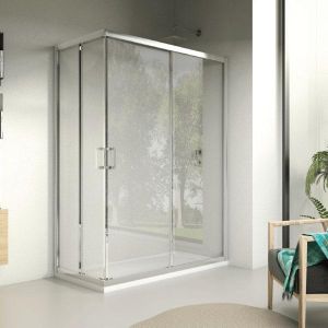 Mampara angular 75 cm y 75 cm davis transparente