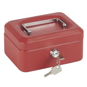 Arregui elegant c9214 caja caudales acero con bandeja, 15 cm ancho, rojo