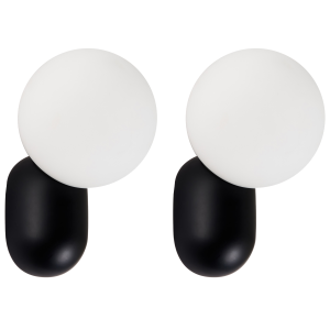 Conjunto de 2 lámparas de pared helme negro