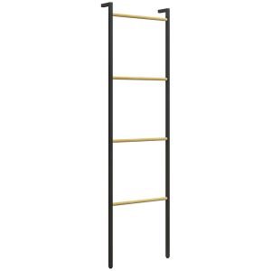 Toallero 49x5.5x167.5 cm acero, bambú multicolor Homcom, hogar - baño