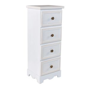 Cajónera de madera blanca 31x26x80