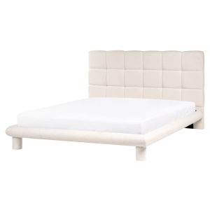 Cama bouclé cressat 160 x 200 cm blanco crema