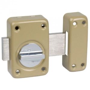Cerradura de botón v136 110 perno 40 mm cilindro bronce - vachette - 161030