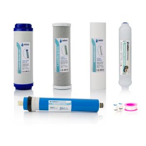 Pack 4 filtros osmosis inversa y membrana 75gpd