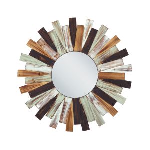 Espejo de pared tampico 75 cm 75 cm madera de abeto multicolor