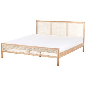 Cama madera de pino salernas 180 x 200 cm marrón claro