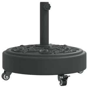 vidaXL base sombrilla redonda ruedas para mástiles ø38 / 48 mm 27 kg
