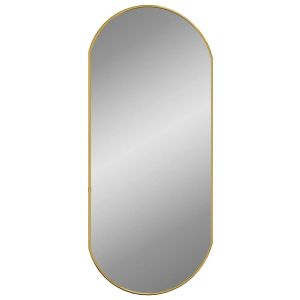 vidaXL espejo de pared ovalado dorado 80x35 cm