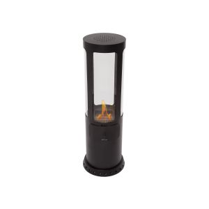 Estufa de etanol diseño de torre en acero negro