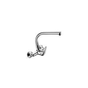 Grifo monomando para fregadero de pared compacto y funcional