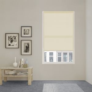 Estor enrollable easy fix traslúcido ecofuture   marfil 45 x 190cm