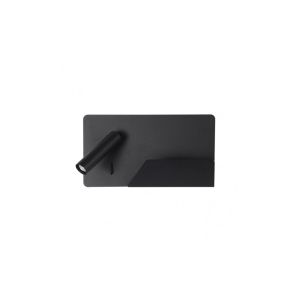 Fab 17176iz09 | aplique 3w 4000k miguel angel izqdo negro c/usb y  estante