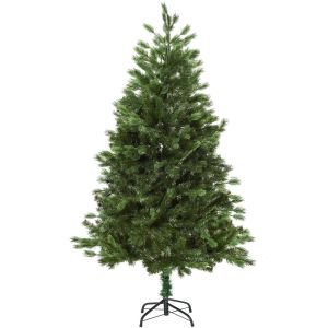 Árbol de navidad ø105x210 cm pe PVC y metal color verde Homcom