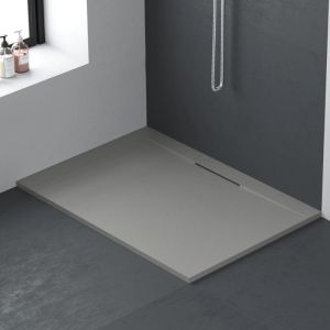 Plato de ducha resina lyra gris  85x200cm rejilla color