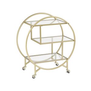 Carrito de cocina colton metal dorado