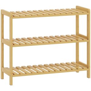 Estantería de zapato 70x26x57.5 cm bambú color marrón Homcom