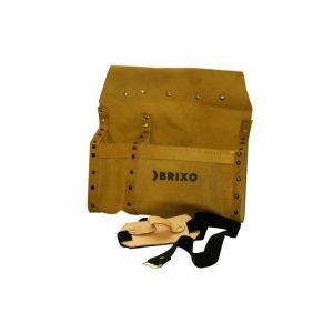 Bolsa de carpintero reforzada con portamartillos de piel.