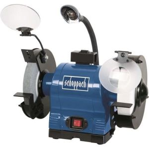 Amoladora de banco - scheppach - bg200al - motor de inducción 550 w - muela