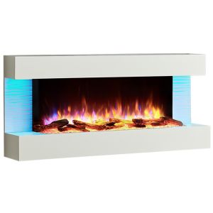 Chimenea eléctrica BALDERIA Helia - chimenea mural, 2000 w - blanco