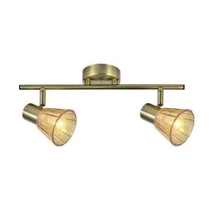 Regleta 2 luces cooper dorado  8.5cm
