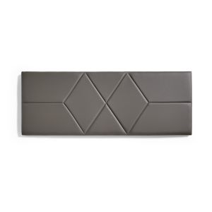 Cabecero de cama 110 dos rombos polipiel 112x57x5cm gris
