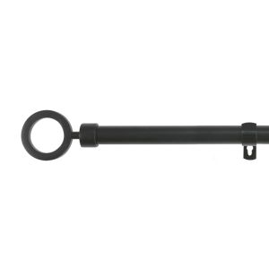 Barra de forja extensible y decorativa (negro, 120-210cm aros)
