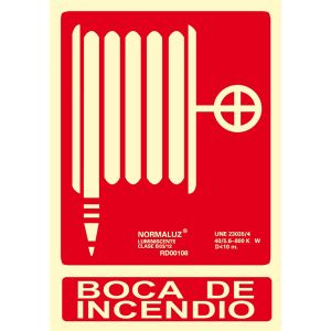 Señal boca de incendio PVC 210x297mm rd00108