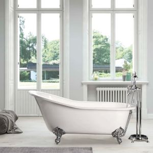 Bañera hierro ashford  156 cm patas cromadas