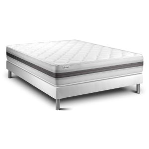 Conjunto vitalmemo back 160 x 200 cm somier kit blanco