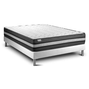 Conjunto vital power zen 150 x 190 cm somier kit blanco
