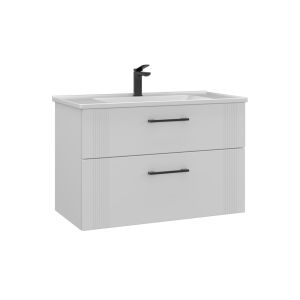 Mueble para lavabo <<bari 85 v2>> - 85 x 45 x 55 cm - blanco mate