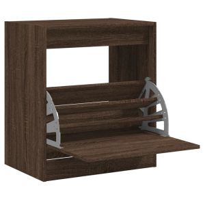 vidaXL zapatero de madera de ingeniería marrón roble 60x42x69 cm