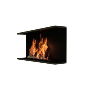 Izzak - chimenea de bioetanol de tres caras empotrada cm 120