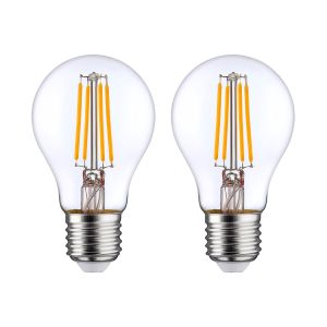Pack 2 bombillas LED filamento estándar E27 8w equi.60w 806lm 2700k