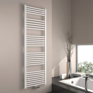 Emke radiador toallero agua caliente blanco 160x50cm conexión central 654w