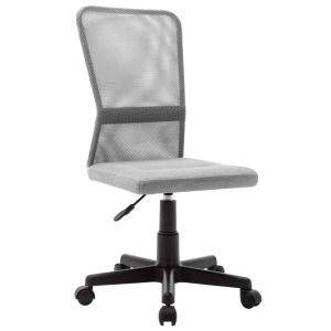 vidaXL silla de oficina de tela de malla gris 44x52x100 cm
