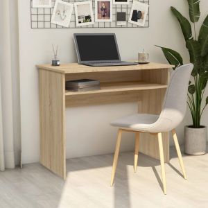 Escritorio madera contrachapada color roble sonoma 90x50x74 cm