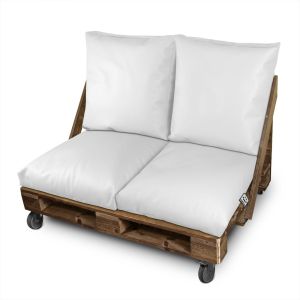 Cojín multiusos suelo o respaldo o asiento para palets exterior blanco happ