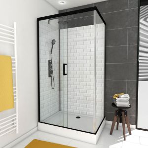 Cabina ducha rectangular 80x110x230 cm cerámica metro