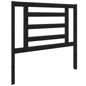 vidaXL cabecero de cama madera maciza de pino negro 96x4x100 cm