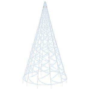 vidaXL árbol de navidad en asta bandera 3000 LED blanco frío 800 cm