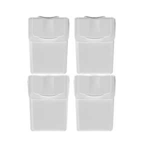 Set de 4 cubos de basura keden sortibox para reciclado, blanco, 80l