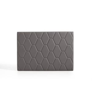 Cabecero ágata para cama de 90 de polipiel gris 115x115x8. Matris