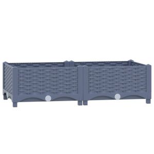 vidaXL arriate polipropileno 80x40x23 cm