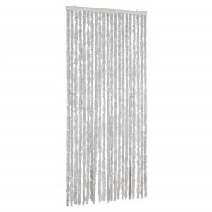 vidaXL cortina antimoscas chenilla gris 90x220 cm