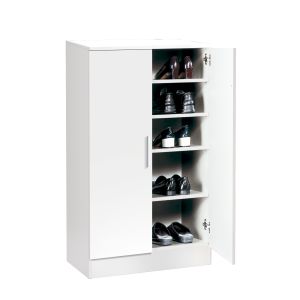 Zapatero 2 puertas blanco 107x60x35 cm