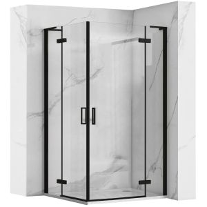 Rea cabina de ducha hugo double black 90x100, 90x100x200,5 cm