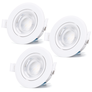 Aigostar downlight LED techo empotrable, 5w 3000k, ф70-75 mm, 3pcs