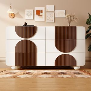 Cajonera con 6 cajones blanco 71x121x41cm
