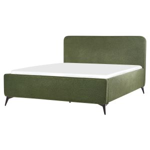 Cama bouclé valognes 160 x 200 cm verde oscuro